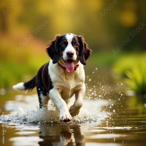 Wallpaper Mural Springer Spaniel retrieves duck, French countryside, outdoor, game, springer spaniel Torontodigital.ca