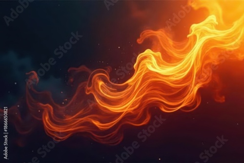 Wallpaper Mural Swirling golden smoke, fiery texture, abstract art , swirling, gold Torontodigital.ca