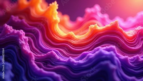 Wallpaper Mural Swirling purple and orange abstract liquid, retro noise texture , digital, pattern, modern Torontodigital.ca