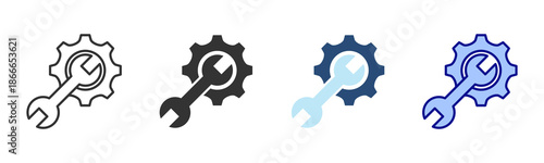 Maintenance Icon Set. Designed In Multi Style