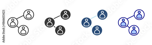 Connection Icon Set. Designed In Multi Style