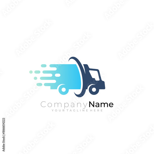 high speed package delivery box car logo, delivery express