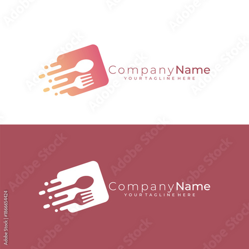 food box logo ready to be delivered to destination, delivery express logos