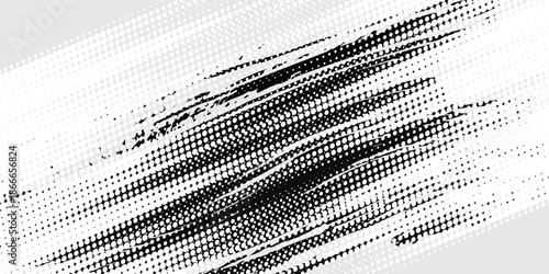 Tire tracks background for rally, drift, motocross, off-road and other auto and motorsport. Black tire marks on a white background with a worn effect and splashes of dirt..