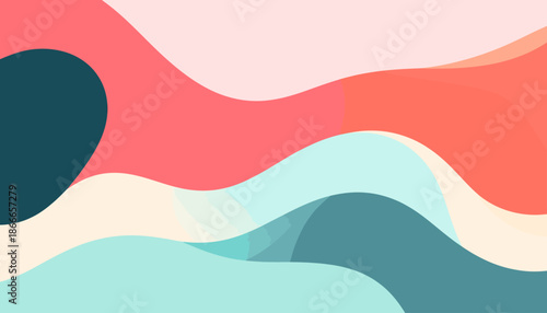 Abstract Background with Pastel Fluid Shapes