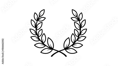 Laurel wreath symbol of victory.