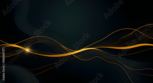 luxurious, background, abstract, emerald, green, gold, golden, metallic, wavy, waves, layers, elegant, premium, rich, classy, modern, design, texture, pattern, gradient, fluid, curves, lines, shine, g