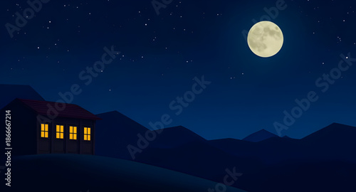 moon, night, cartoon, background, sky, stars, moonlight, dark, nighttime, fantasy, dreamy, cute, illustration, vector, flat, simple, playful, kids, fairytale, magical, celestial, space, galaxy, cloud,