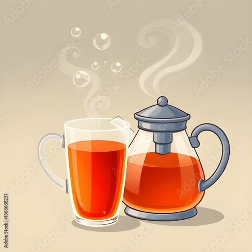 teapot, cup, tea, beverage, drink, hot, warm, steam, ceramic, porcelain, kitchen, tableware, serve, serving, breakfast, teatime, relax, calm, cozy, comfort, aroma, herbal, green, blacktea, infusion, l