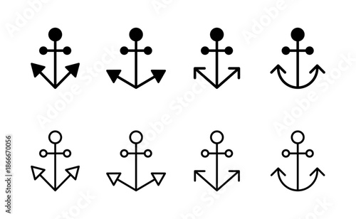 Anchor icon vector. Anchor sign and symbol. Anchor marine icon.