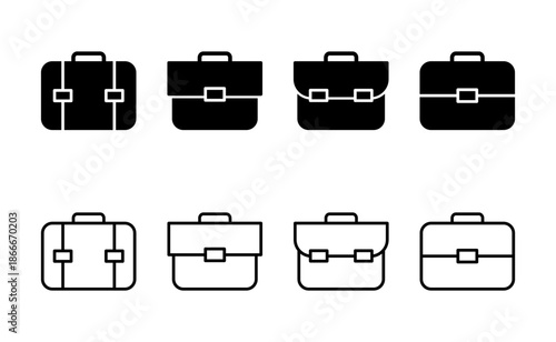 Briefcase icon vector. suitcase sign and symbol. luggage symbol.