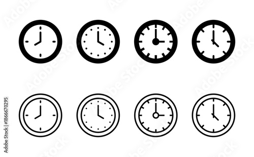 Clock icon vector. Time sign and symbol. watch icon