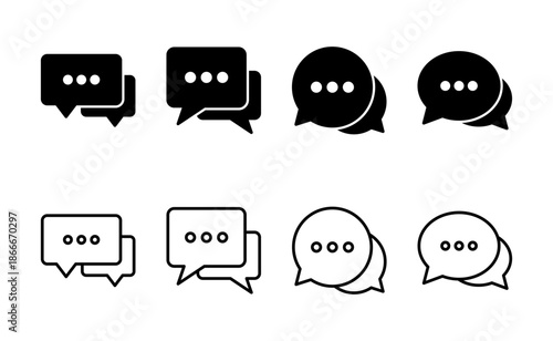 Chat icon vector. speech bubble sign and symbol. comment icon. message