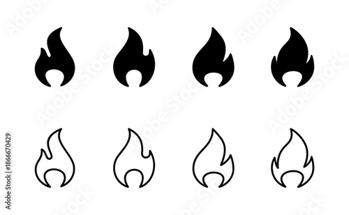 Fire icon vector. fire sign and symbol