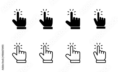 Hand cursor icon vector. cursor sign and symbol. hand cursor icon clik