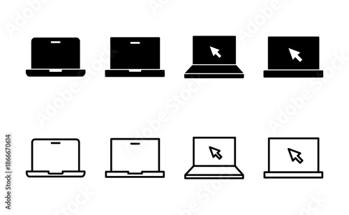 Laptop icon vector. computer sign and symbol