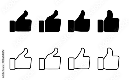 Like icon vector. Thumbs up sign and symbol. Hand like
