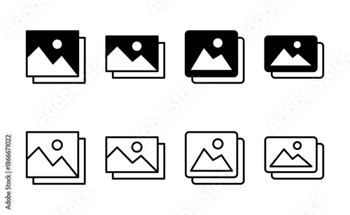 Picture icon vector. photo gallery sign and symbol. image icon