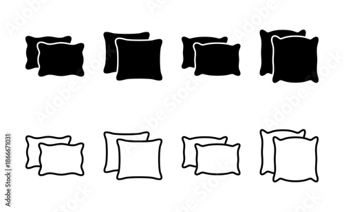 Pillow icon vector. Pillow sign and symbol. Comfortable fluffy pillow