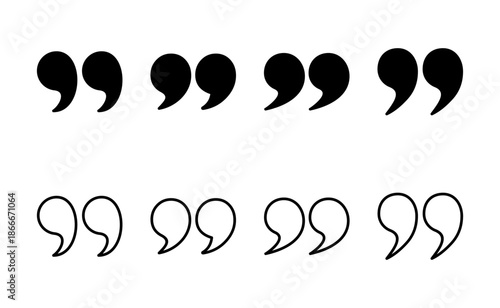 Quote icon vector. Quotation mark sign and symbol