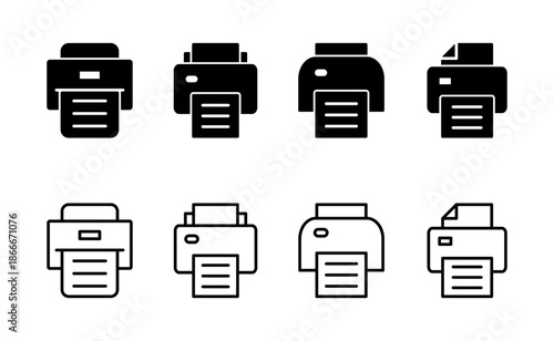 Print icon vector. printer sign and symbol