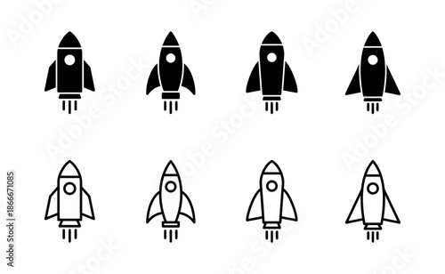 Rocket icon vector. Startup sign and symbol. rocket launcher icon