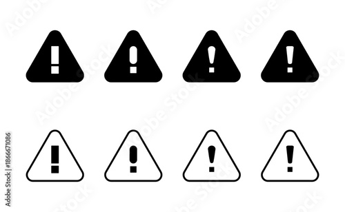 Exclamation danger icon vector. attention sign and symbol. attention sign