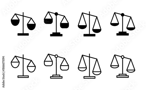 Scales icon vector. Law scale icon. Justice sign and symbol