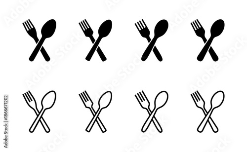 spoon and fork icon vector. spoon, fork and knife icon vector. restaurant sign and symbol