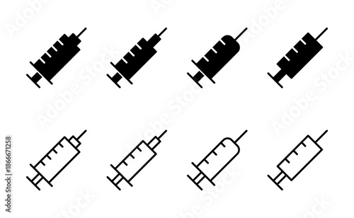 Syringe icon vector. injection sign and symbol.vaccine icon