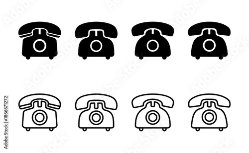 Telephone icon vector. phone sign and symbol
