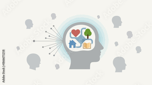 Human Head with Creative Thought Process.