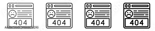 Error 404  Icon Set Different Style Collection