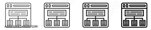 Sitemap  Icon Set Different Style Collection