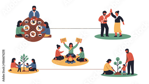 People Working Together in Team Collaboration.