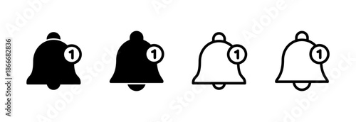 Bell Icon vector illustration. Notification sign and symbol for web site design