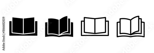 Book icon vector illustration. open book sign and symbol. ebook icon