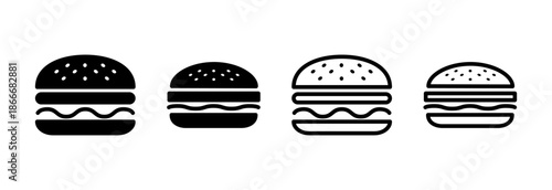 Burger icon vector illustration. burger sign and symbol. hamburger