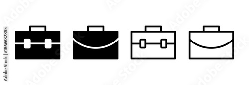 Briefcase icon vector illustration. suitcase sign and symbol. luggage symbol.