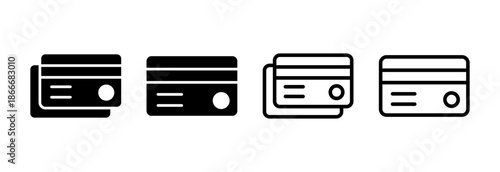 Credit card icon vector illustration. Credit card payment sign and symbol