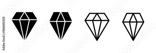 Diamond icon vector illustration. diamond gems sign and symbol
