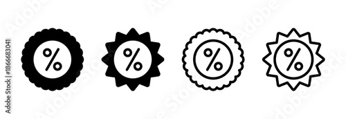 Discount icon vector illustration. Discount tag sign and symbol