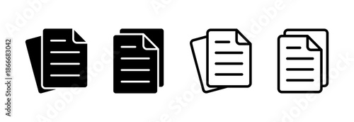 Document icon vector illustration. Paper sign and symbol. File Icon