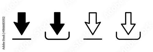 Download icon vector illustration. Download sign and symbol