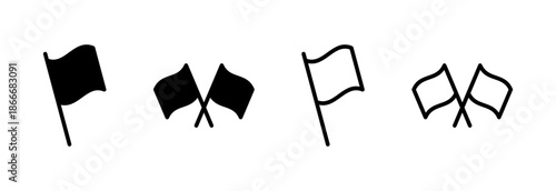 Flag icon vector illustration. Gps location pin map. Location marker symbol.