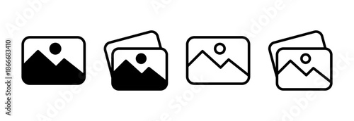 Picture icon vector illustration. photo gallery sign and symbol. image icon