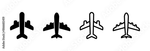 Plane icon vector illustration. Airplane sign and symbol. Flight transport symbol. Travel sign. aeroplane