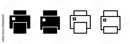 Print icon vector illustration. printer sign and symbol