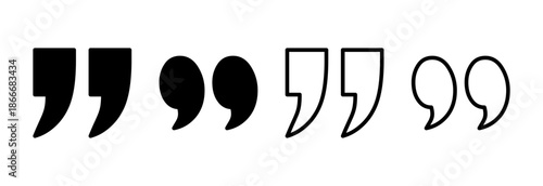 Quote icon vector illustration. Quotation mark sign and symbol