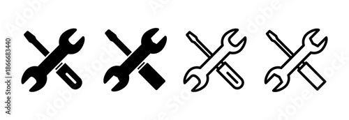 Repair tools icon vector illustration. tool sign and symbol. setting icon. Wrench and screwdriver. Service
